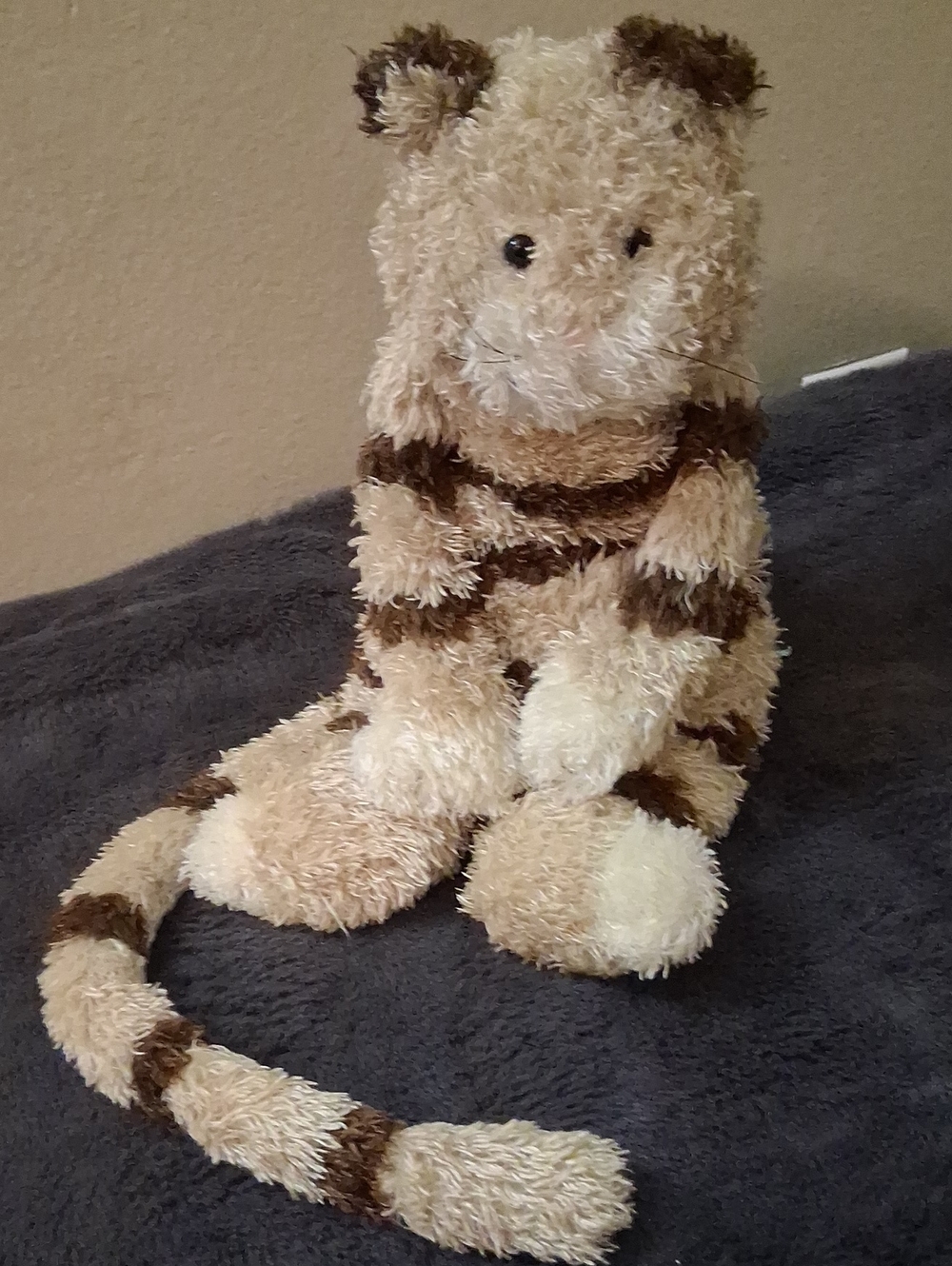 Jellycat Beige and Brown Striped Plush Pet Toy